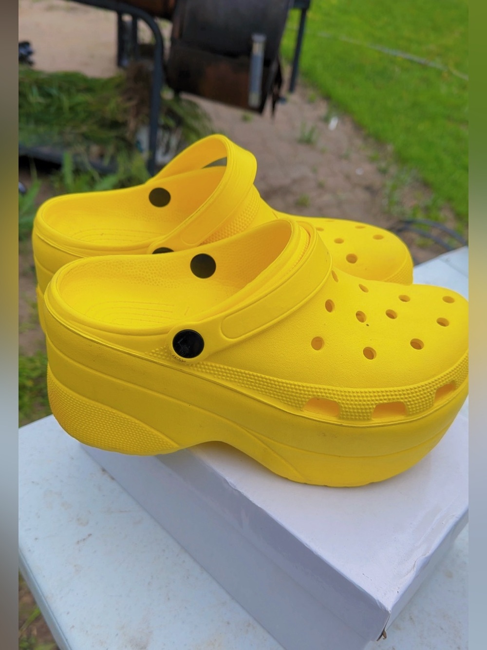 Yellow women Platform Clog Sandals | Lightweight Slip-On Shoes